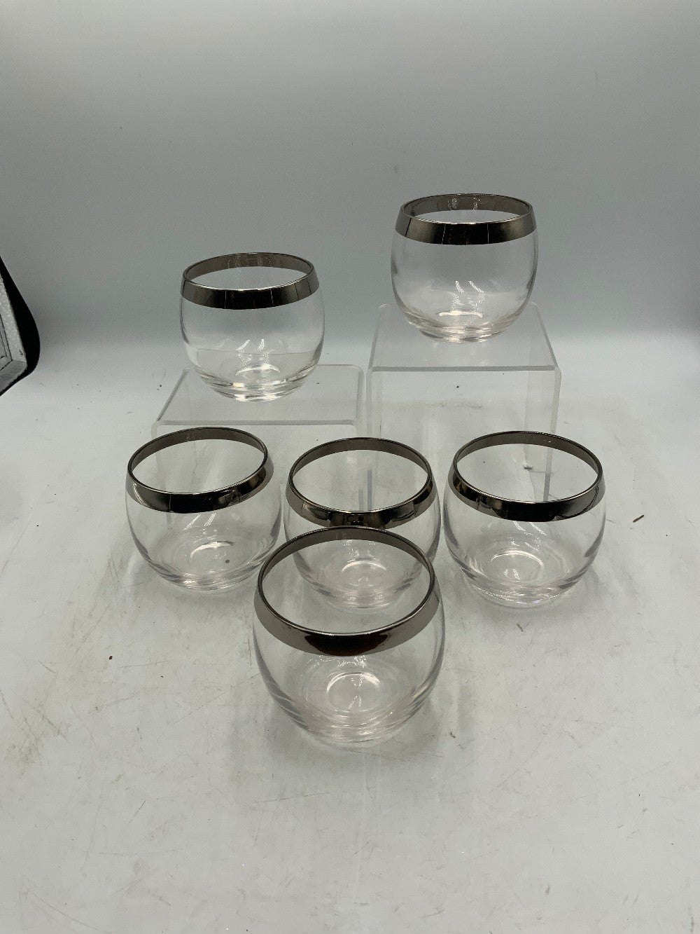 Vtg Dorothy Thorpe Roly Poly Glasses Set of 6